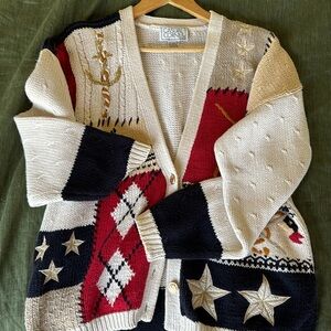 Vintage Knit Summer fisherman Aesthetic Cardigan